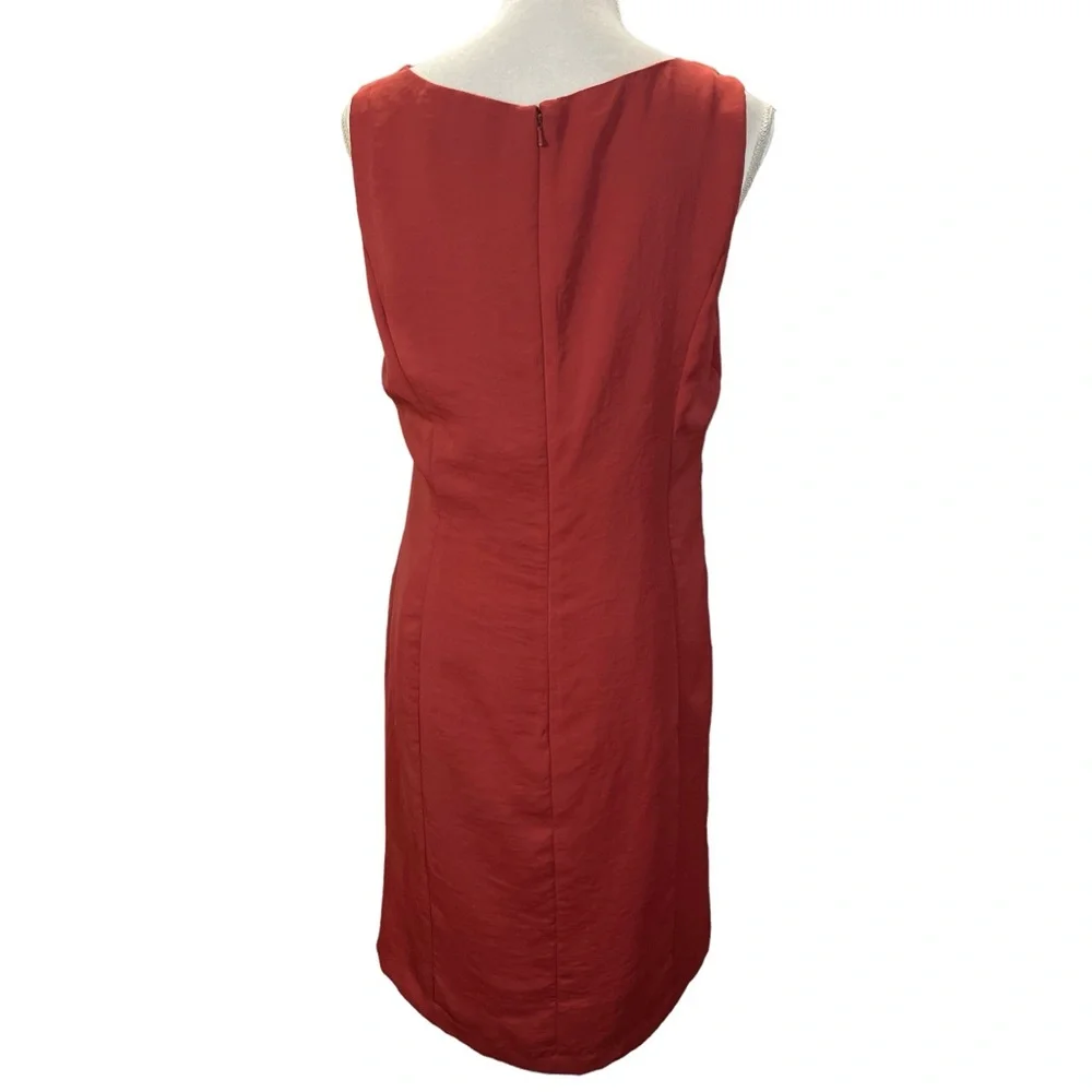 Anne Klein EC rust sleeveless scoop neck dress. Size 12 - Picture 5 of 6
